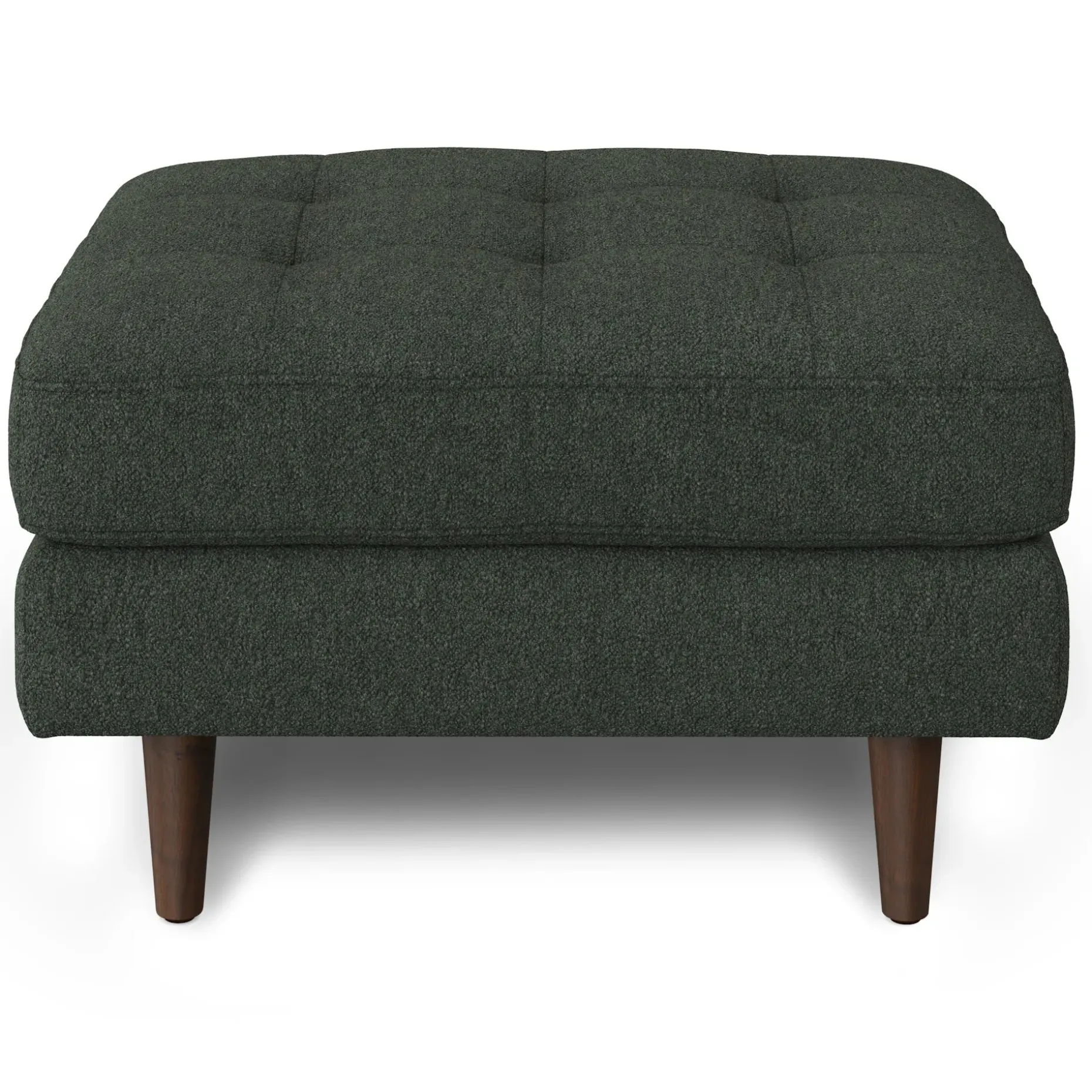 Sven 30" Ottoman - Green Wool Bouclé