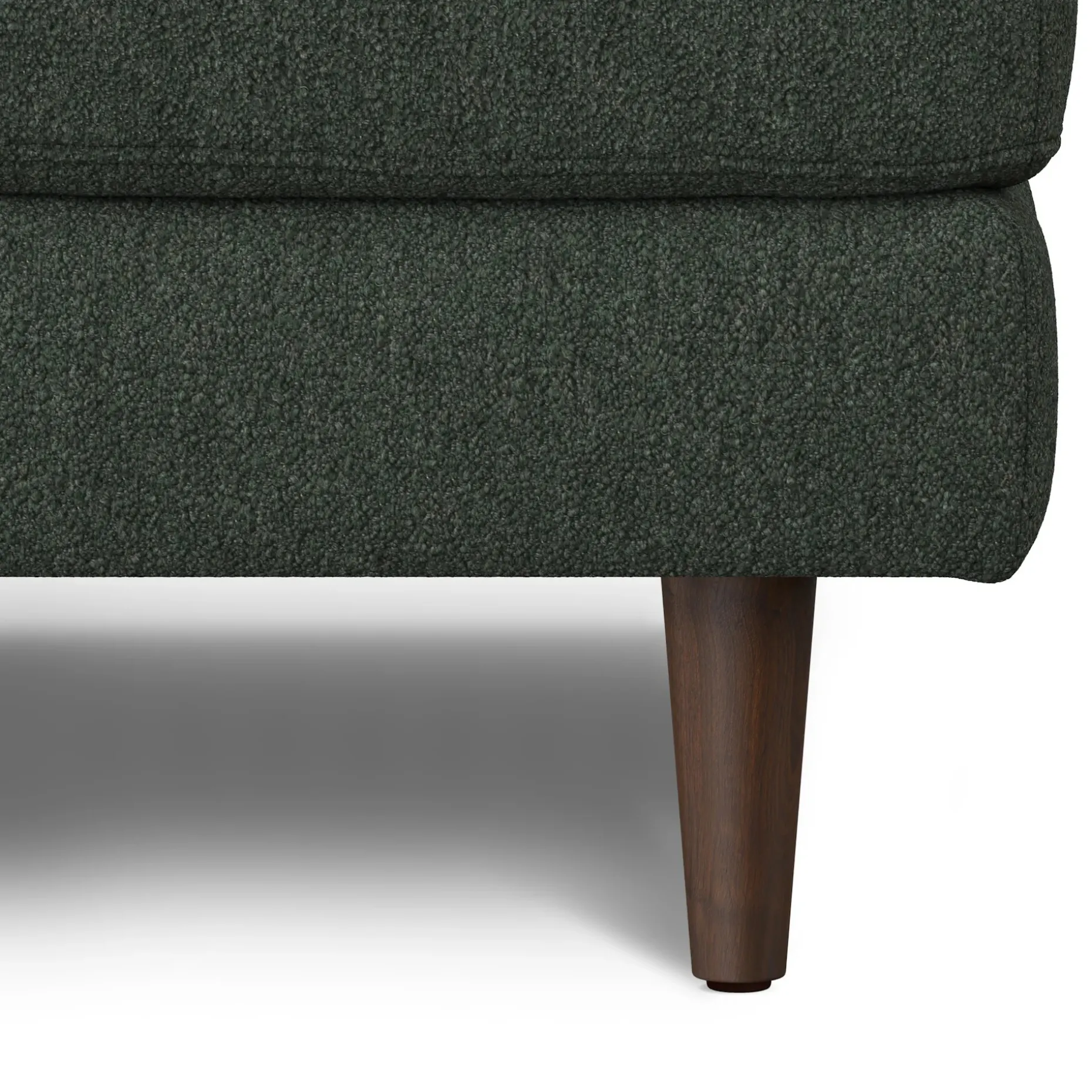 Sven 30" Ottoman - Green Wool Bouclé