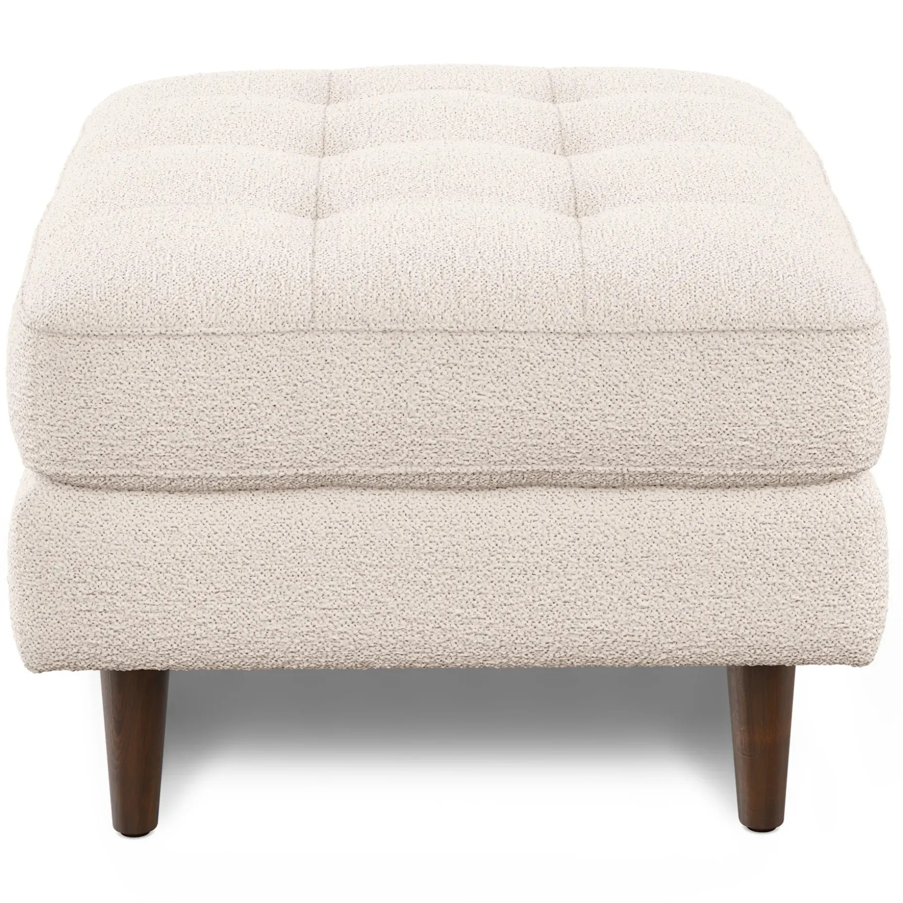 Sven 30" Ottoman - Ivory Wool Bouclé