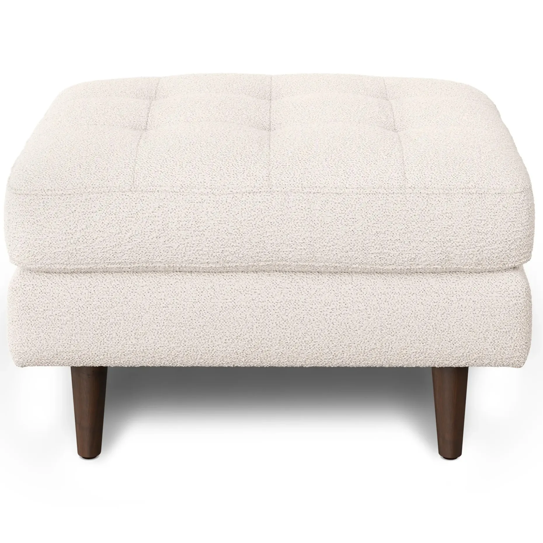Sven 30" Ottoman - Ivory Wool Bouclé