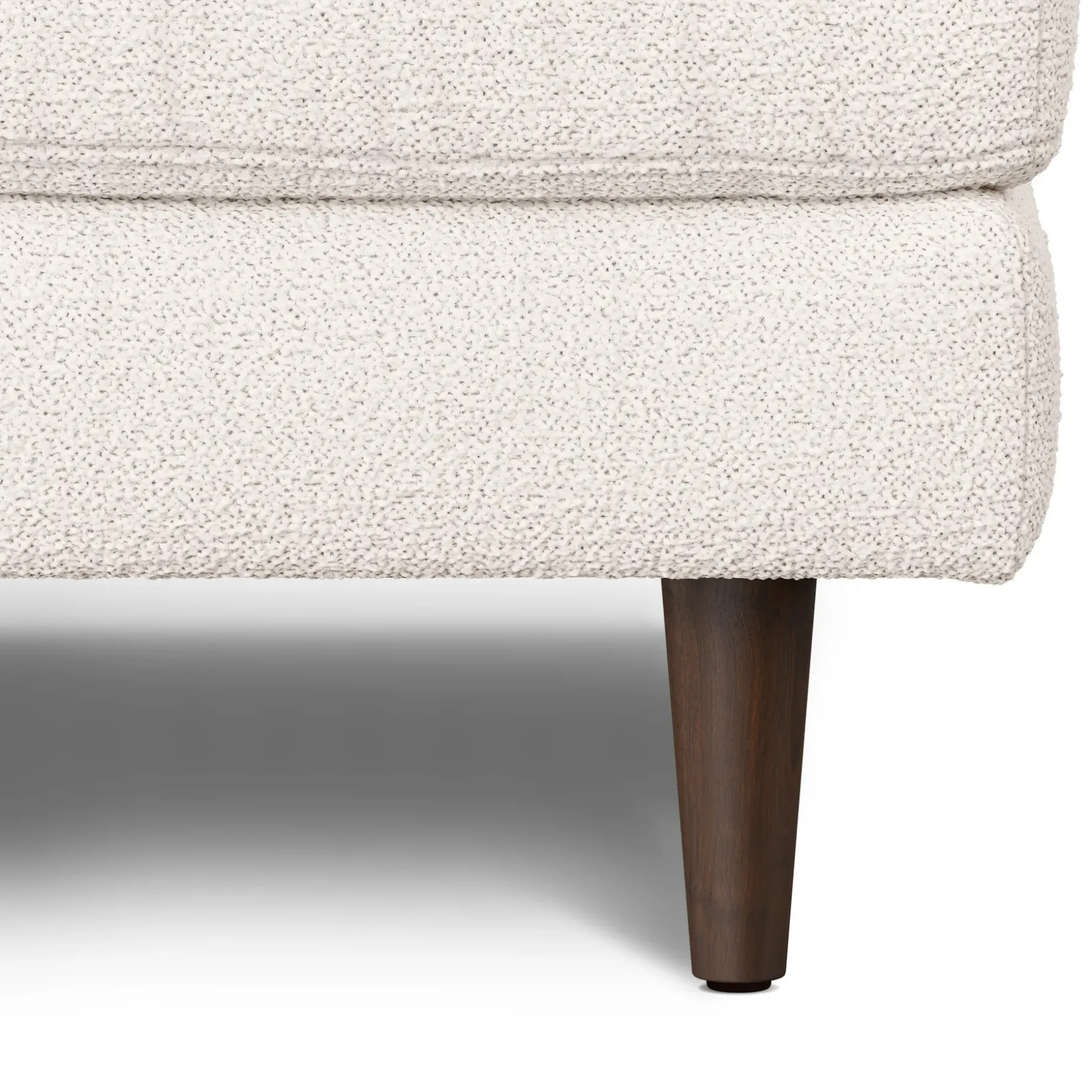 Sven 30" Ottoman - Ivory Wool Bouclé