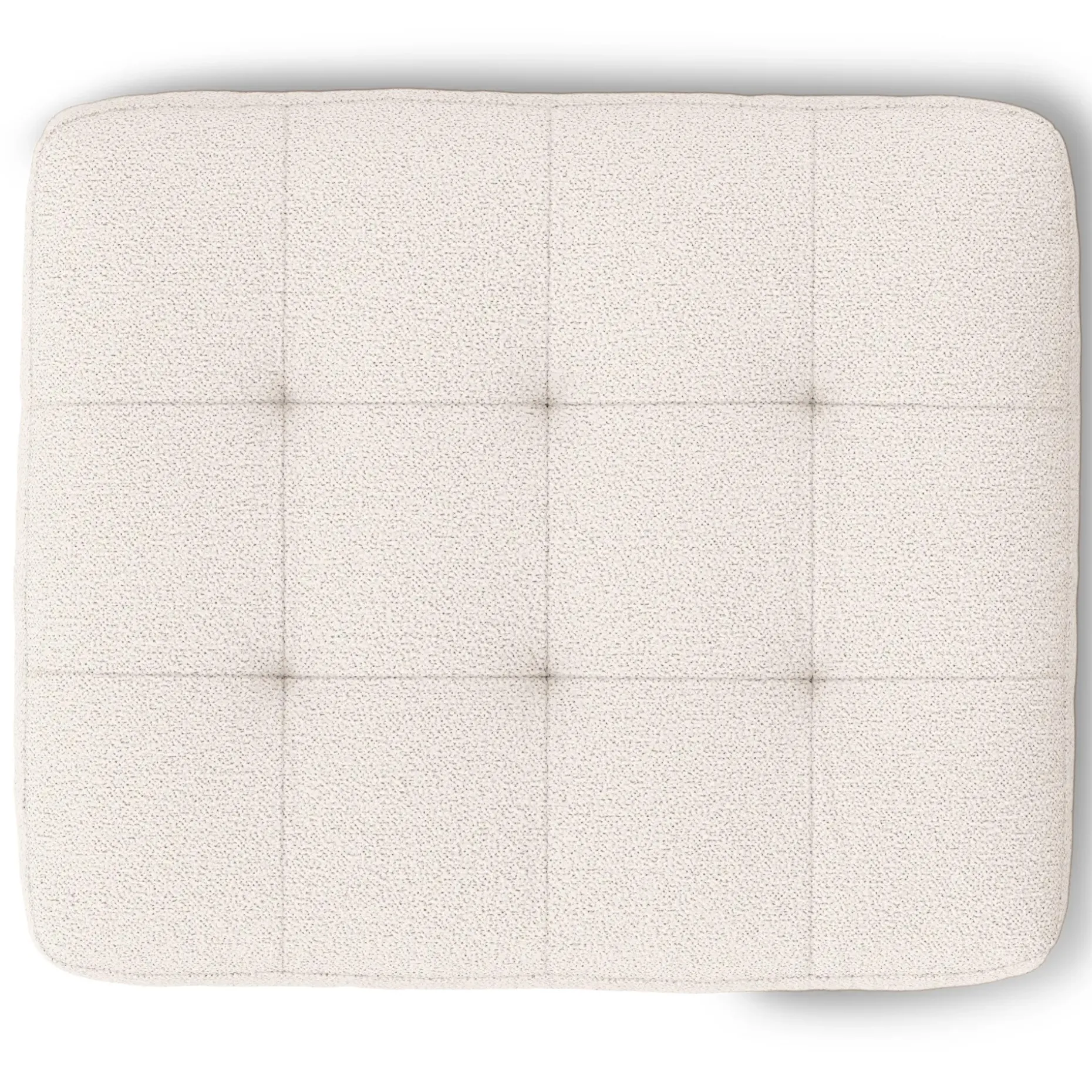 Sven 30" Ottoman - Ivory Wool Bouclé