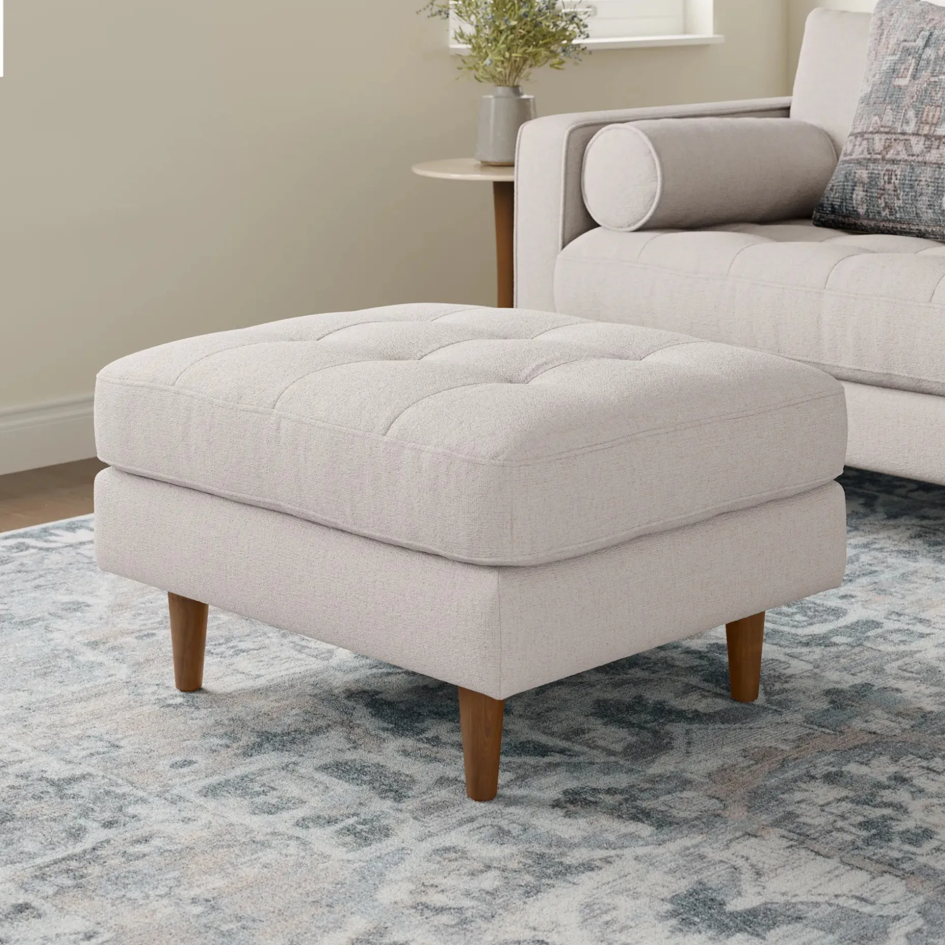Sven 30" Ottoman - Napa White