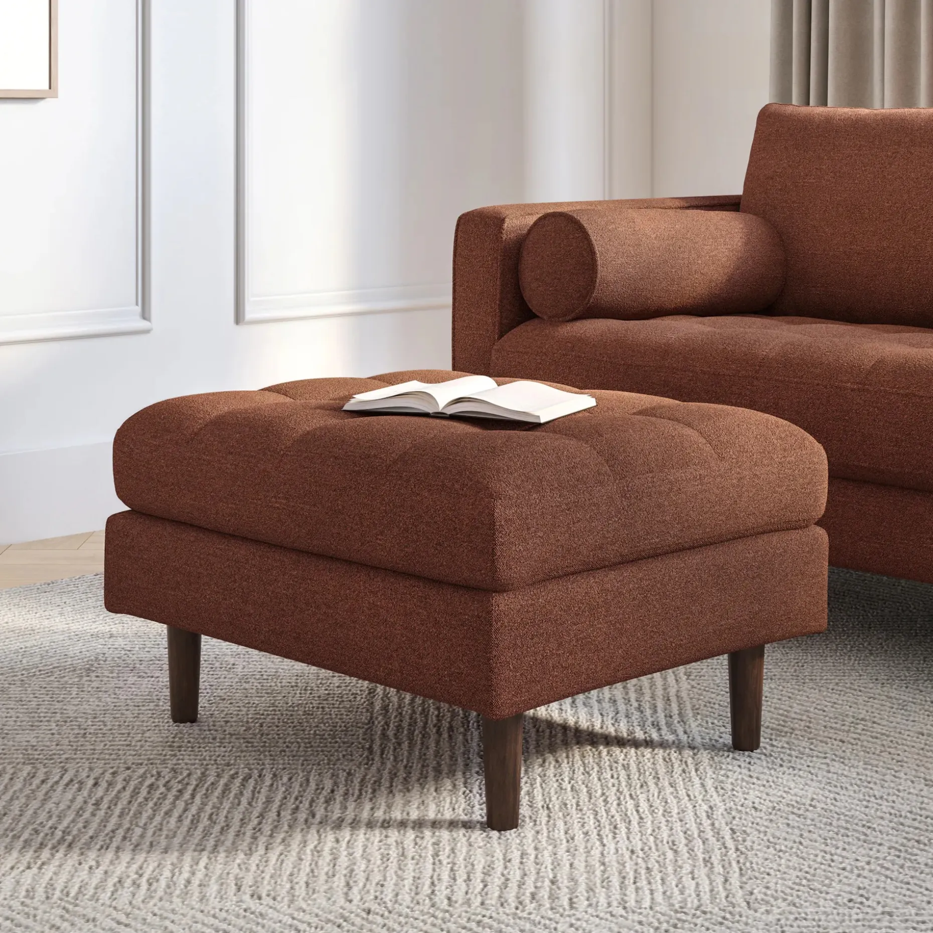 Sven 30" Ottoman - Ratine Oxide