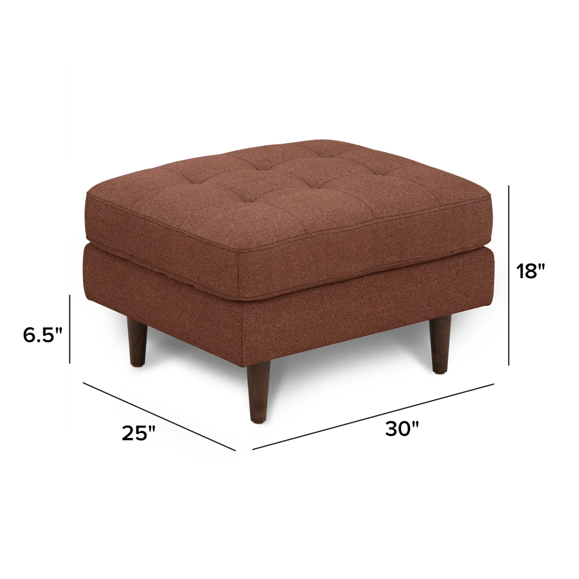 Sven 30" Ottoman - Ratine Oxide