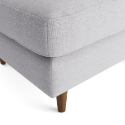 Sven 30" Ottoman - Silver Ivory