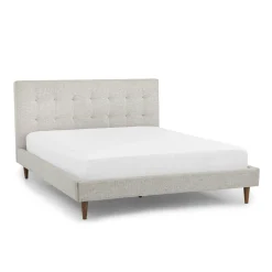Sven Queen Tufted Bed - Birch Ivory