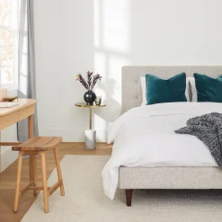 Sven Queen Tufted Bed - Birch Ivory