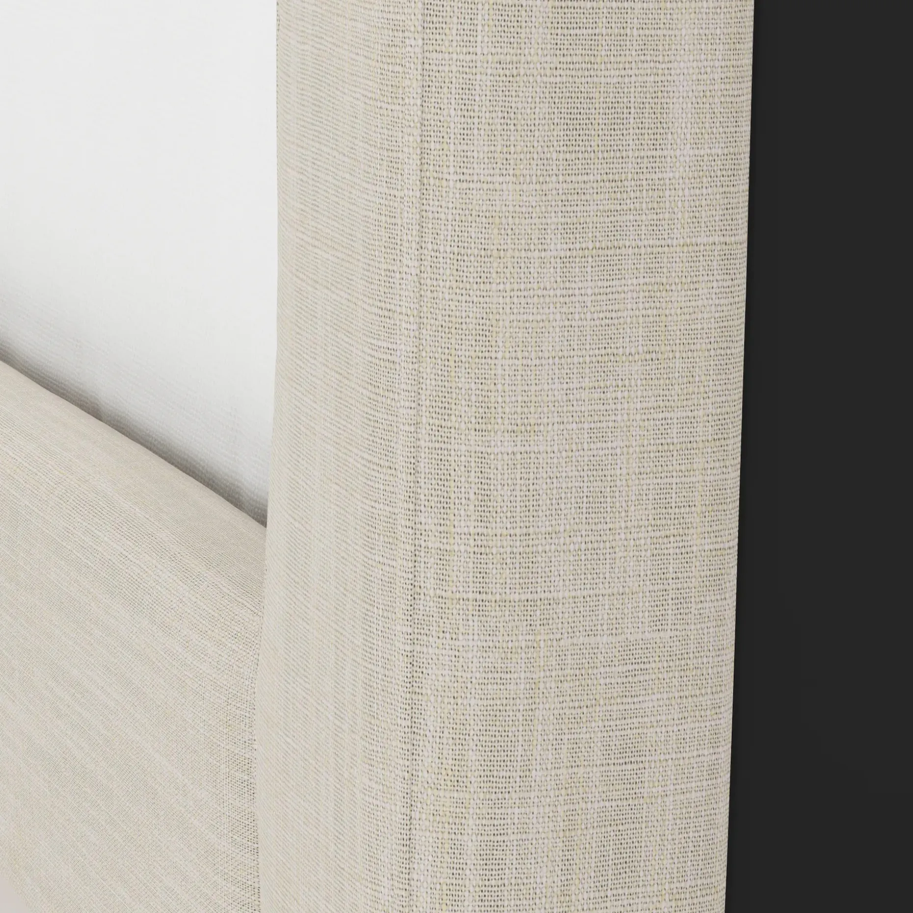Sven Queen Tufted Bed - Biscuit Cream