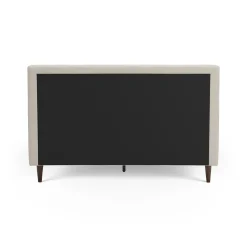 Sven Queen Tufted Bed - Biscuit Cream