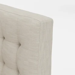 Sven Queen Tufted Bed - Biscuit Cream