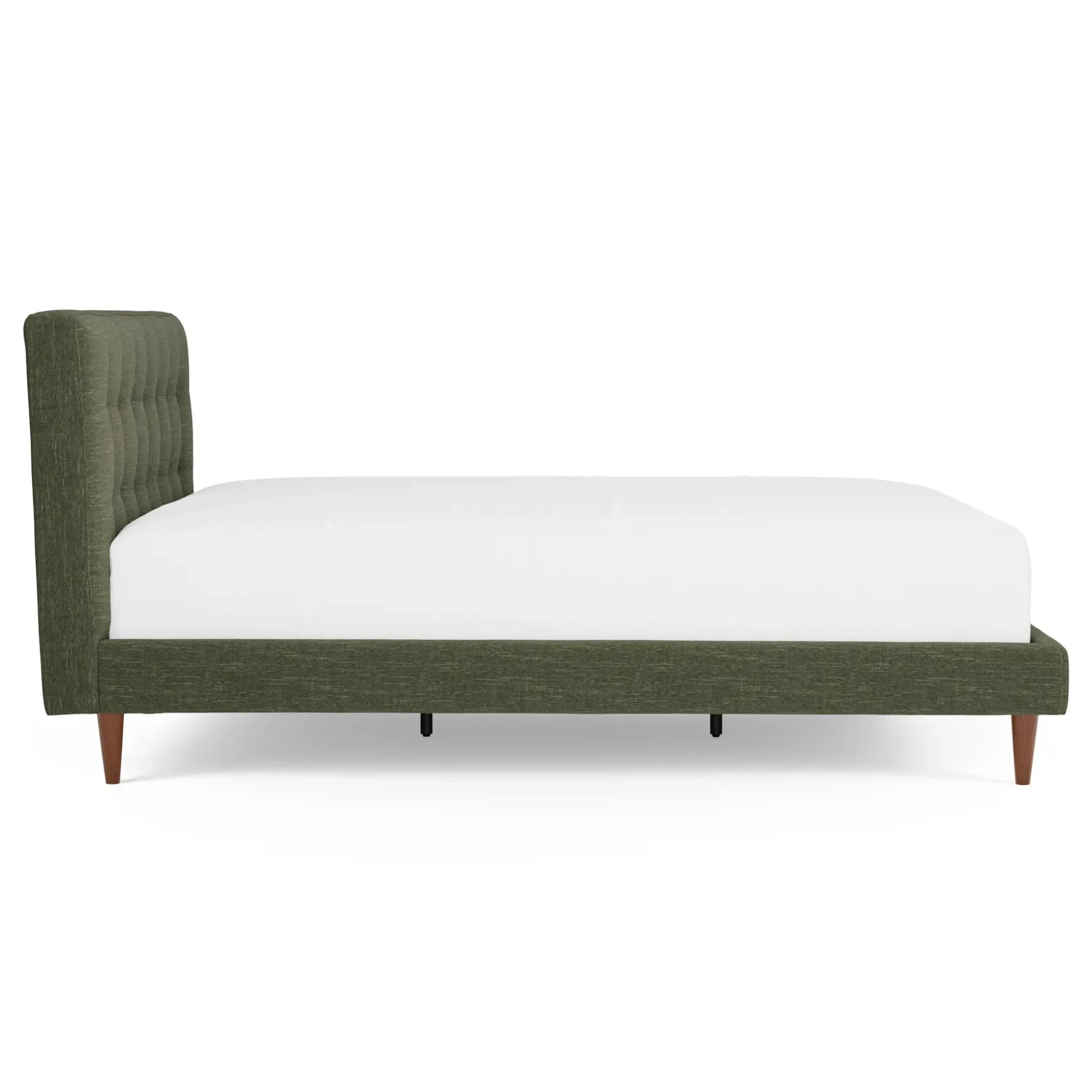 Sven Queen Tufted Bed - Fir Green