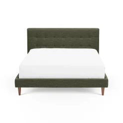 Sven Queen Tufted Bed - Fir Green