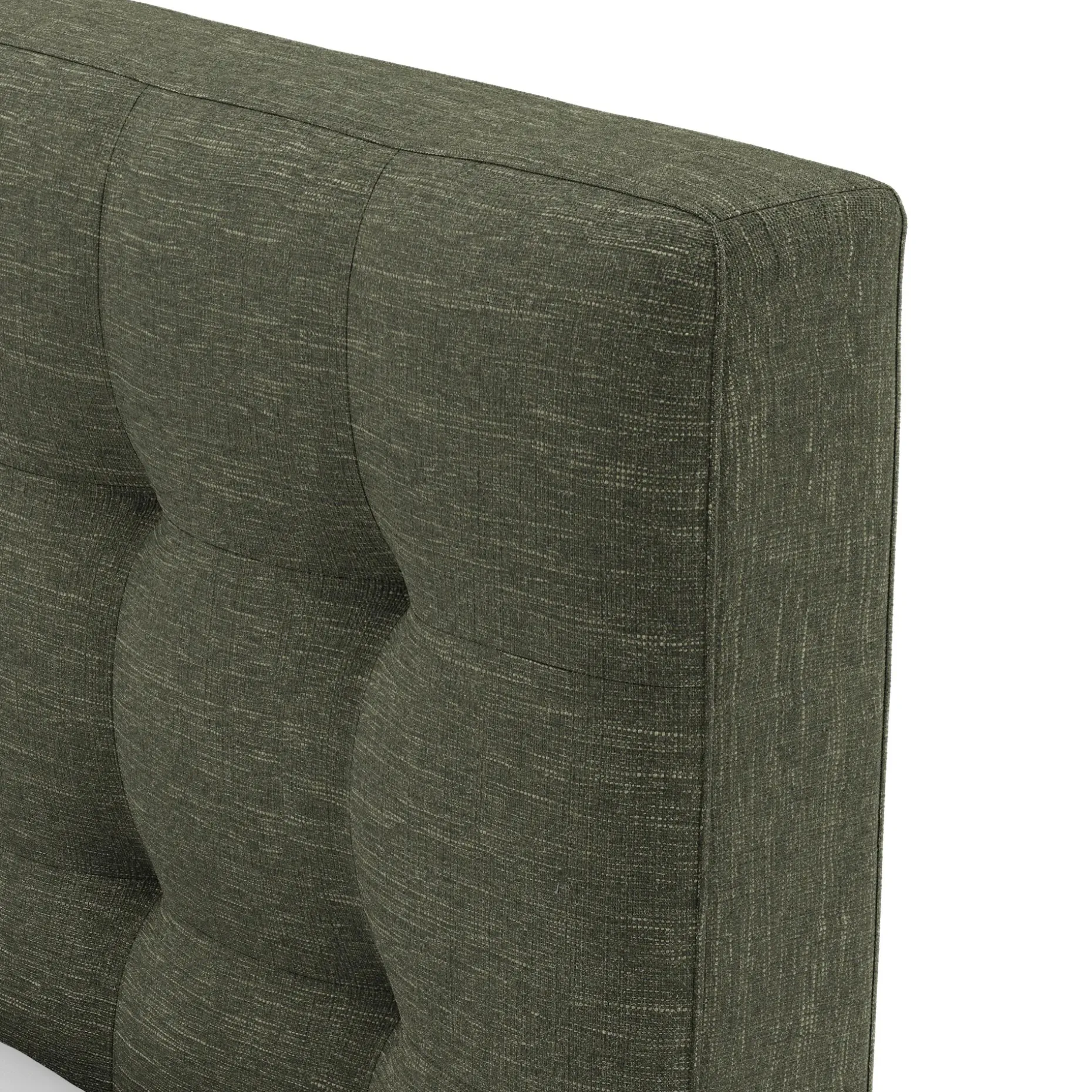 Sven Queen Tufted Bed - Fir Green