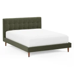 Sven Queen Tufted Bed - Fir Green