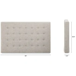 Sven Queen Tufted Headboard - Birch Ivory