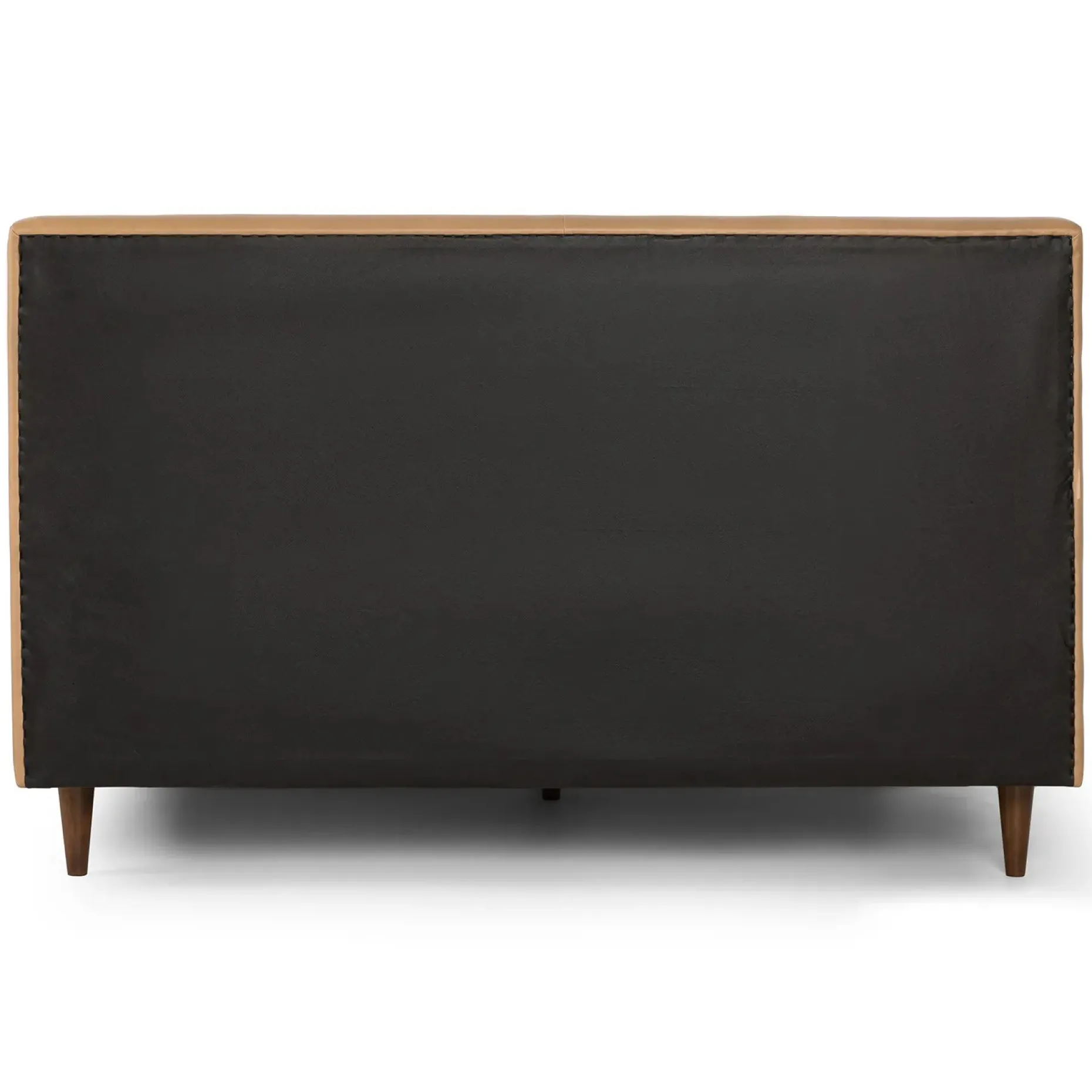 Sven Queen Tufted Leather Bed - Charme Tan