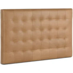 Sven Queen Tufted Leather Headboard - Charme Tan