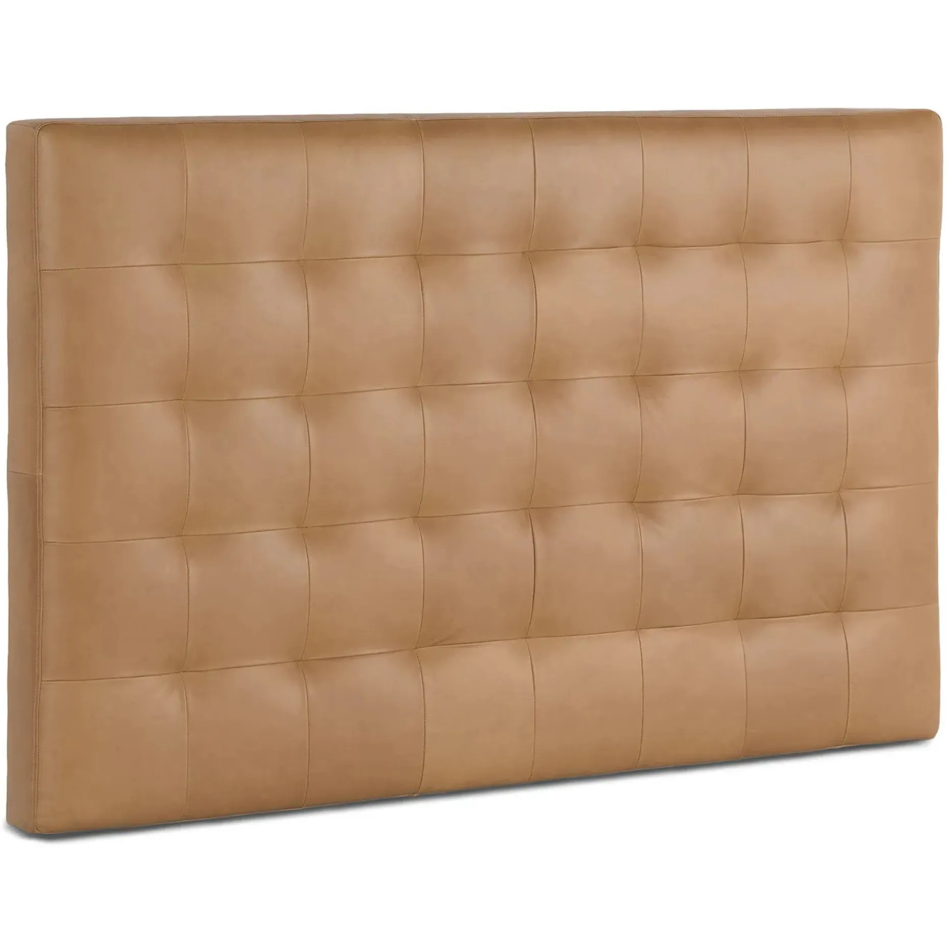 Sven Queen Tufted Leather Headboard - Charme Tan