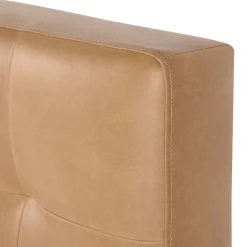 Sven Queen Tufted Leather Headboard - Charme Tan