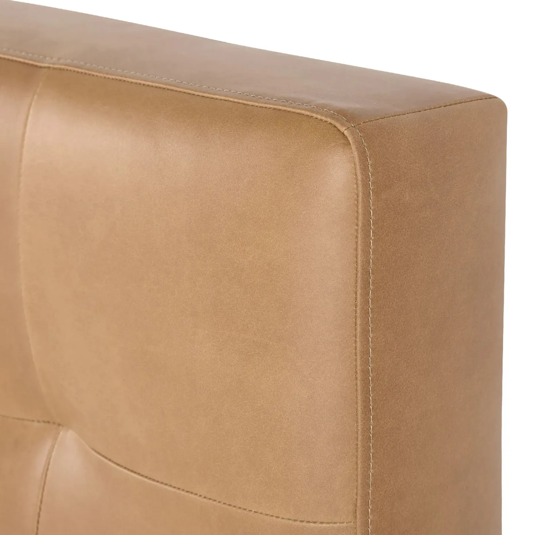 Sven Queen Tufted Leather Headboard - Charme Tan