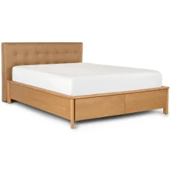 Sven Queen Tufted Leather Headboard - Charme Tan