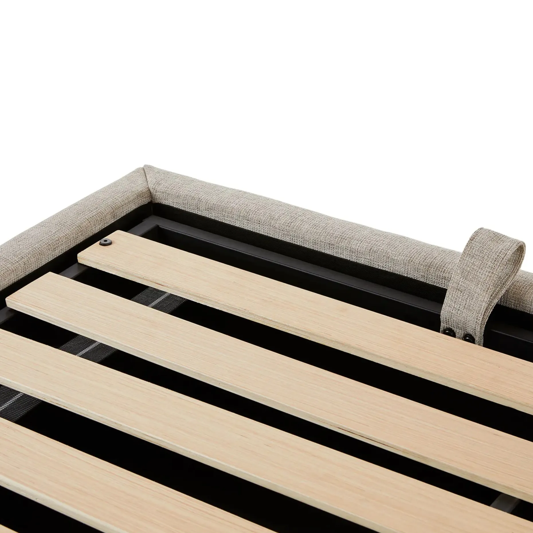 Sven Queen Tufted Storage Bed - Birch Ivory
