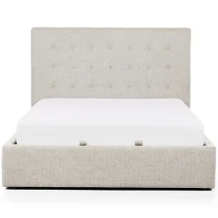 Sven Queen Tufted Storage Bed - Birch Ivory