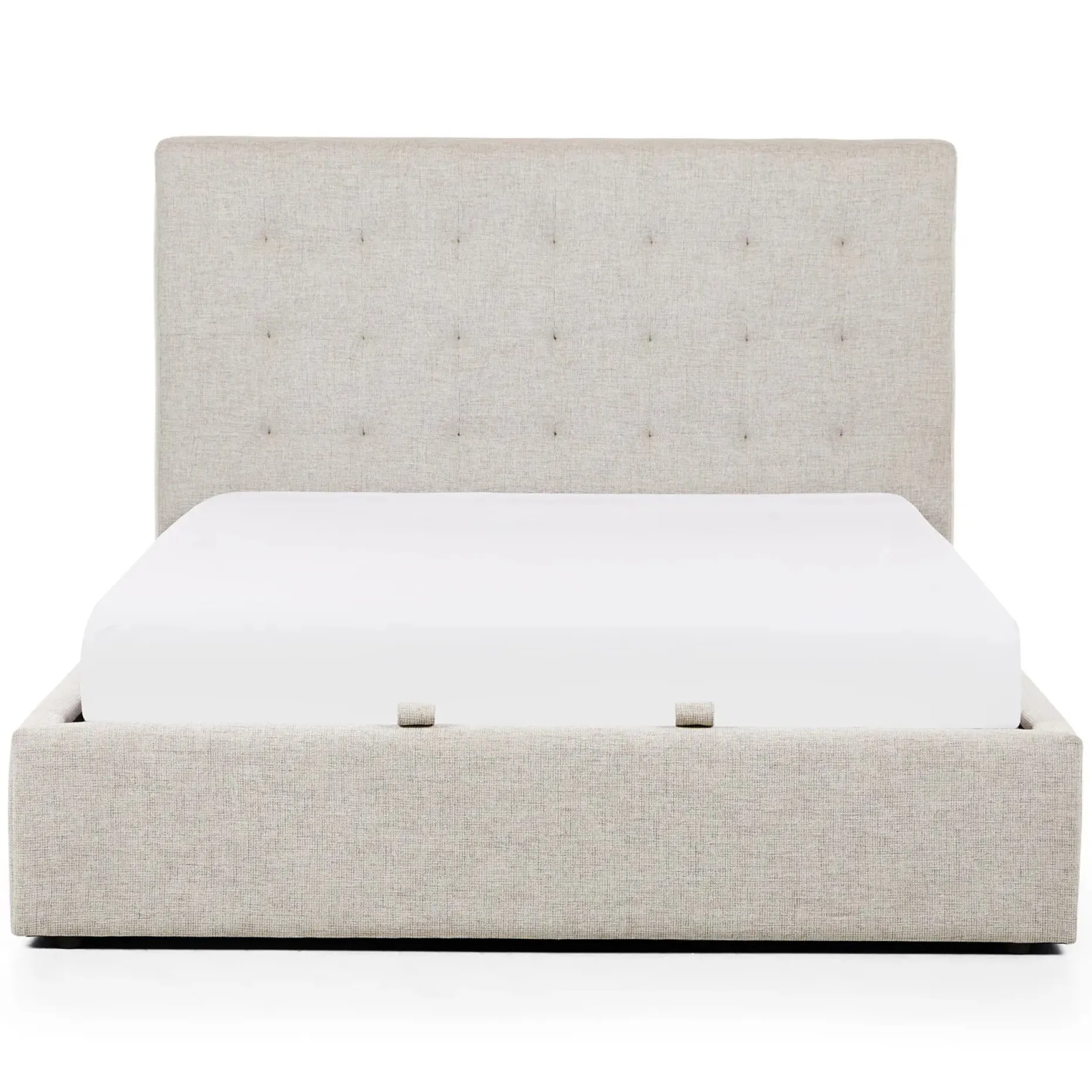 Sven Queen Tufted Storage Bed - Birch Ivory