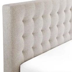 Sven Queen Tufted Storage Bed - Birch Ivory