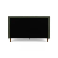 Sven Queen Tufted Velvet Bed - Plush Pacific Green