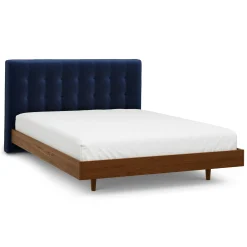Sven Queen Tufted Velvet Headboard - Plush Cascadia Blue