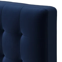 Sven Queen Tufted Velvet Headboard - Plush Cascadia Blue