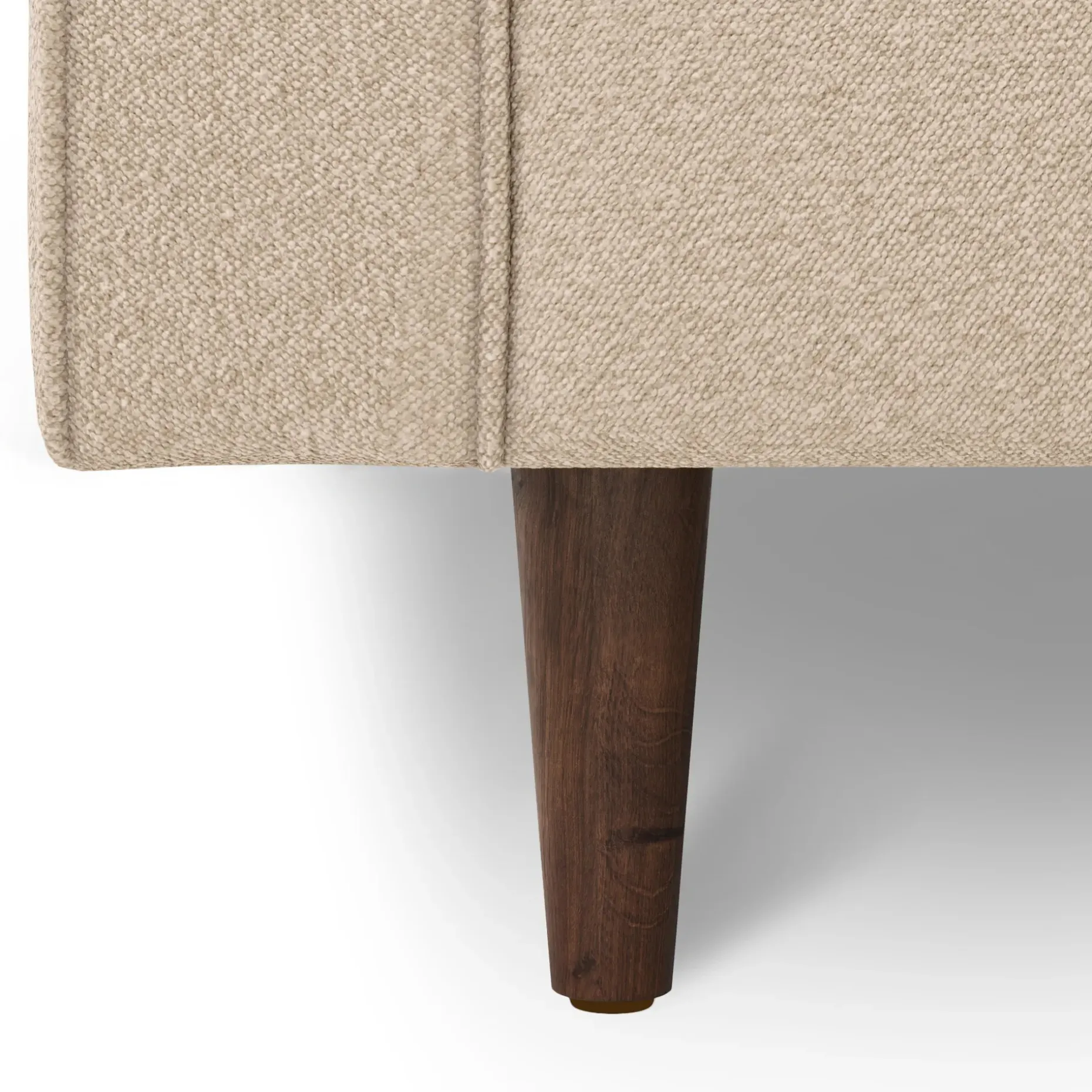 Sven 107" Tufted Corner Sectional - Ratine Buff