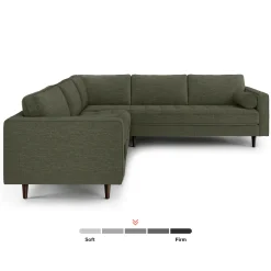 Sven 107" Tufted Corner Sectional - Fir Green