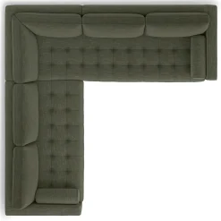 Sven 107" Tufted Corner Sectional - Fir Green