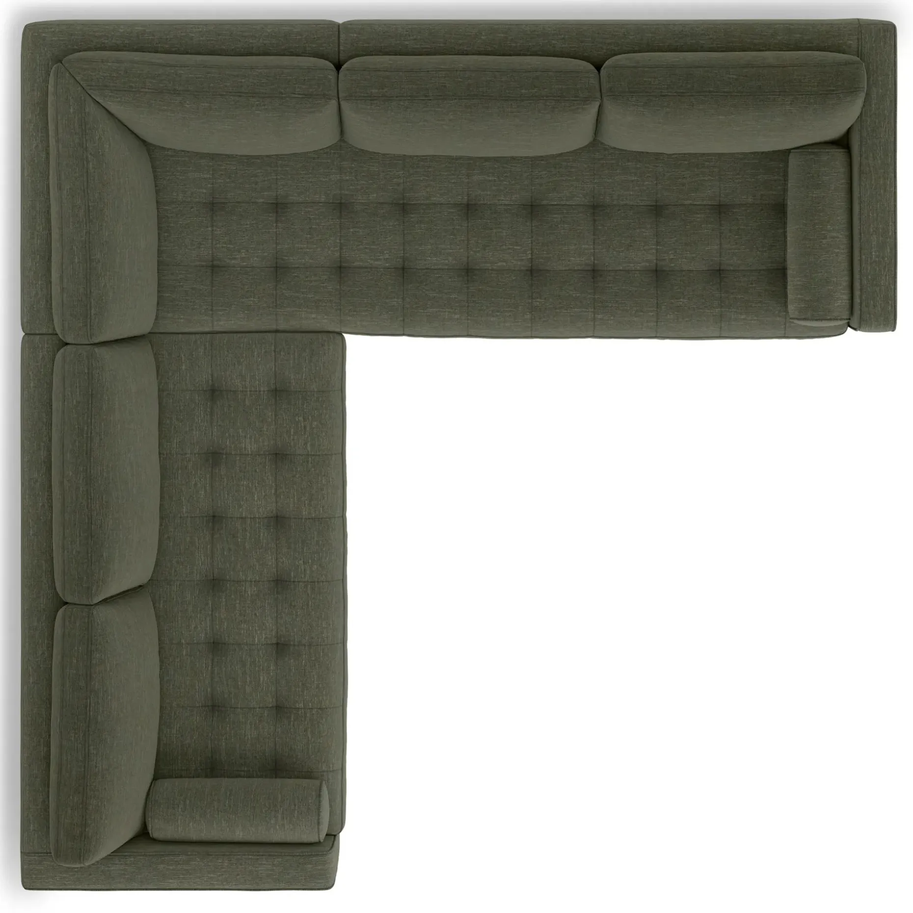 Sven 107" Tufted Corner Sectional - Fir Green