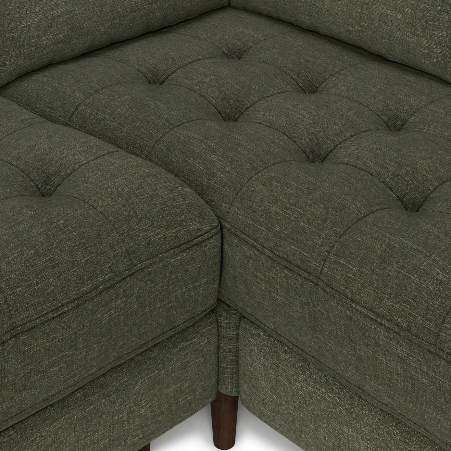 Sven 107" Tufted Corner Sectional - Fir Green