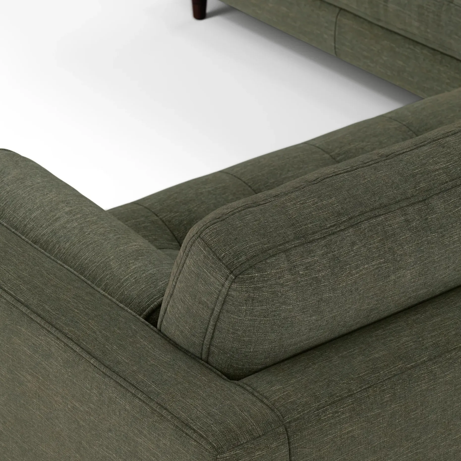 Sven 107" Tufted Corner Sectional - Fir Green