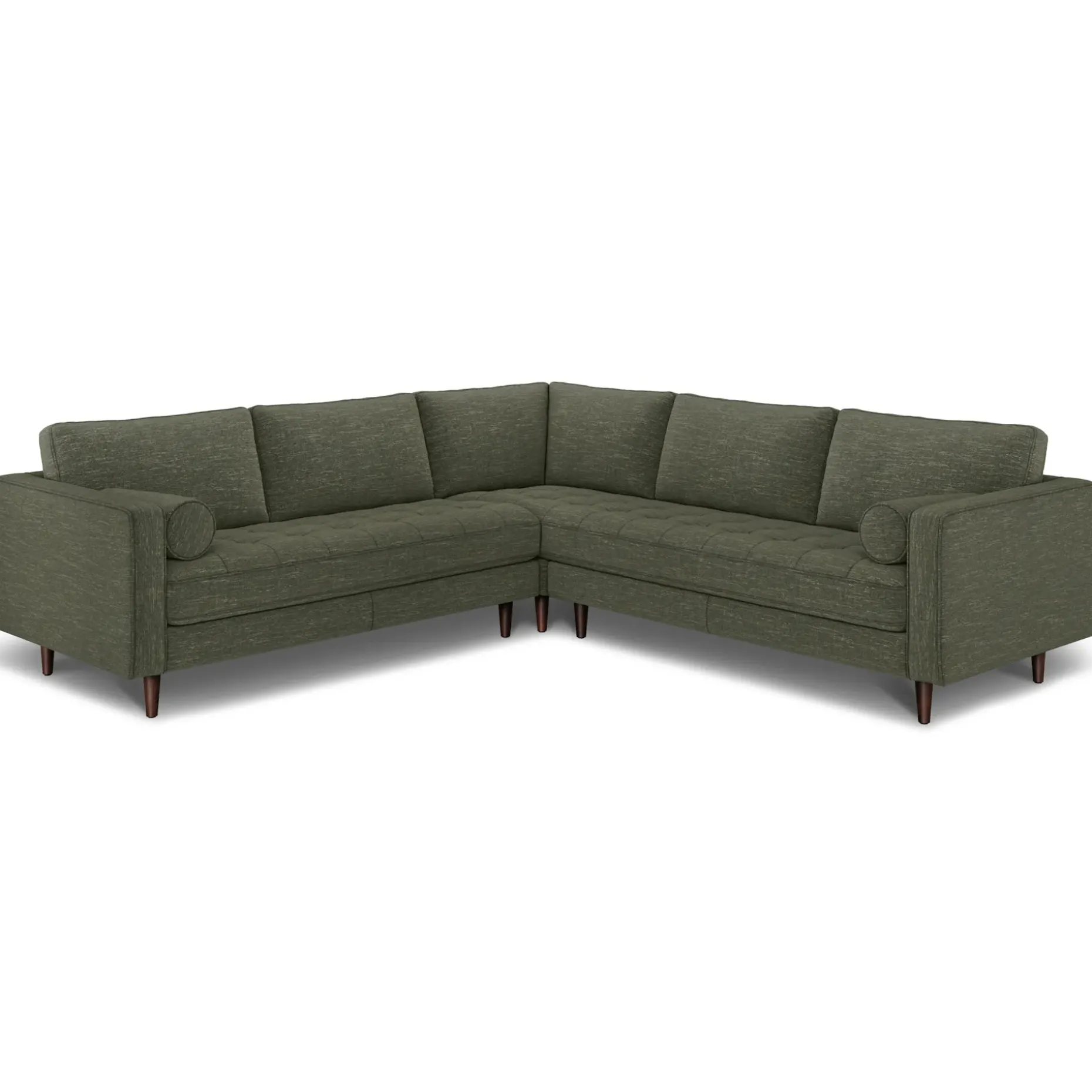 Sven 107" Tufted Corner Sectional - Fir Green