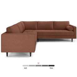 Sven 107" Tufted Corner Sectional - Ratine Oxide