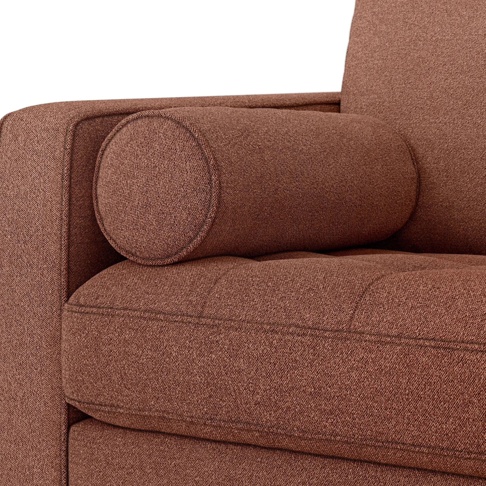 Sven 107" Tufted Corner Sectional - Ratine Oxide