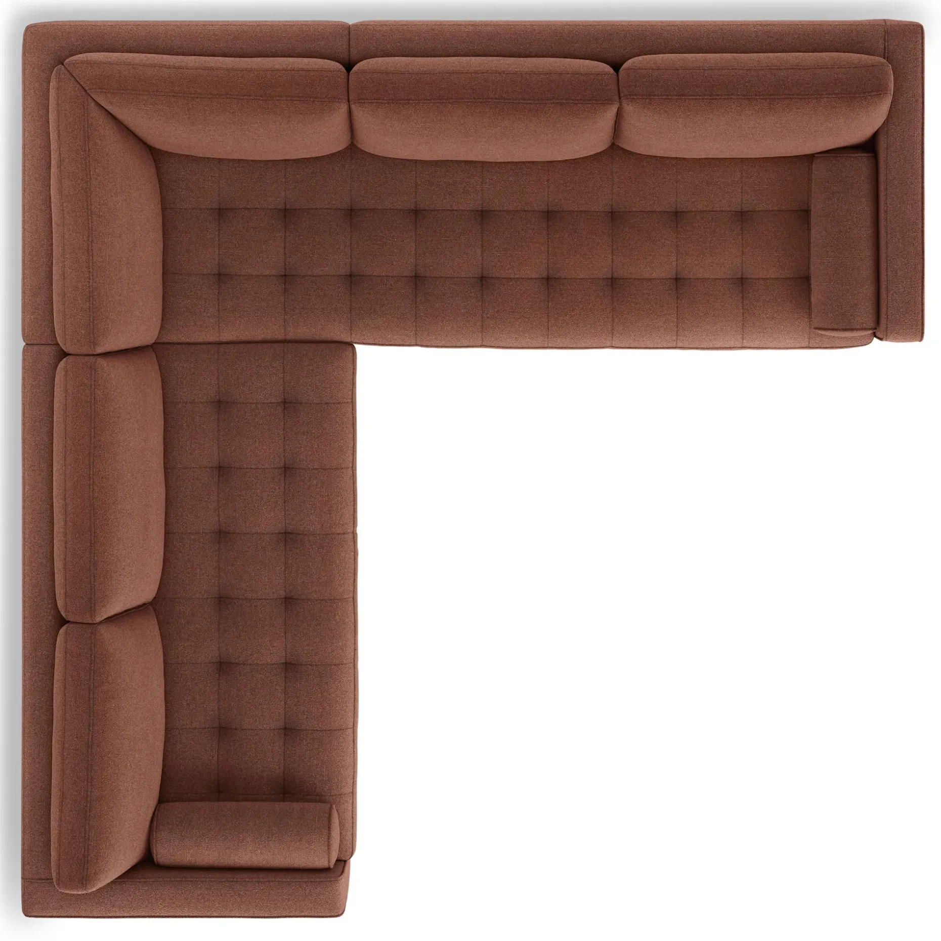 Sven 107" Tufted Corner Sectional - Ratine Oxide