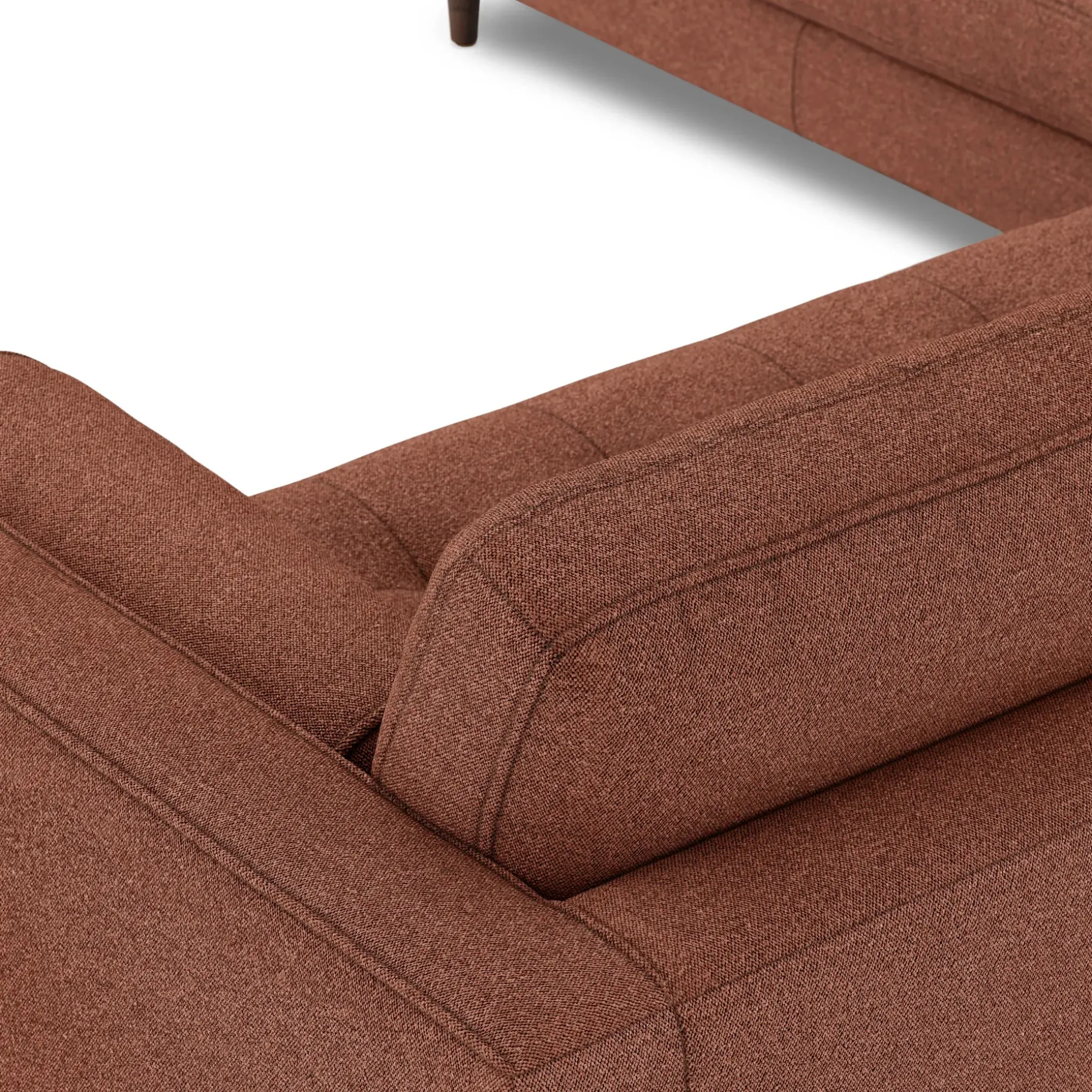 Sven 107" Tufted Corner Sectional - Ratine Oxide