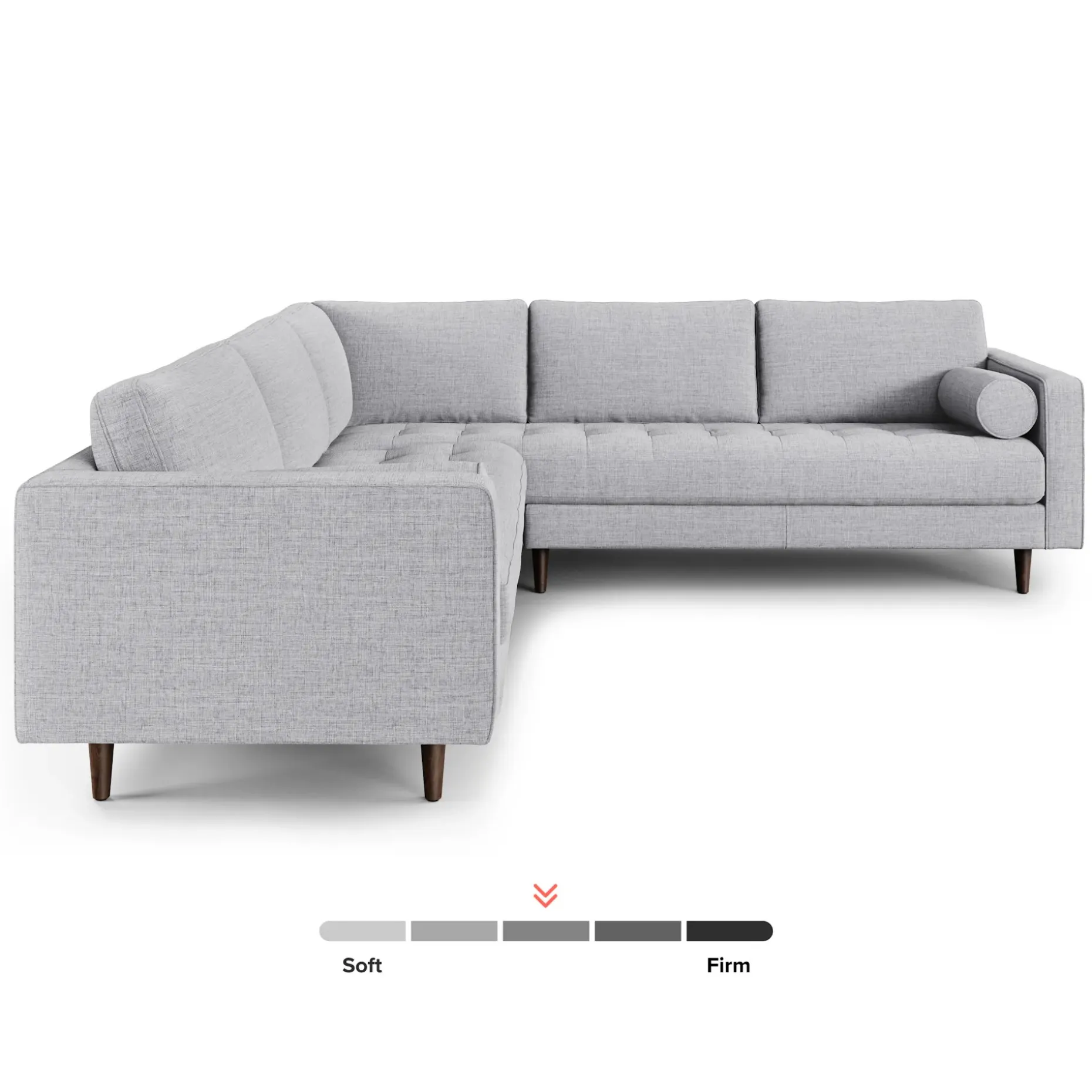 Sven 107" Tufted Corner Sectional - Stone Gray
