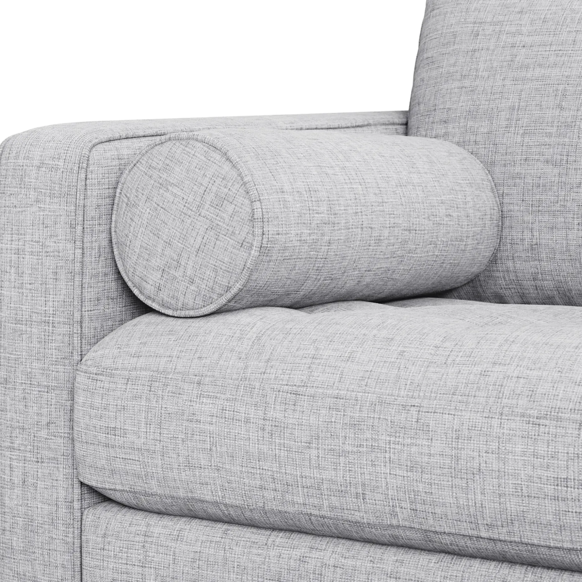 Sven 107" Tufted Corner Sectional - Stone Gray