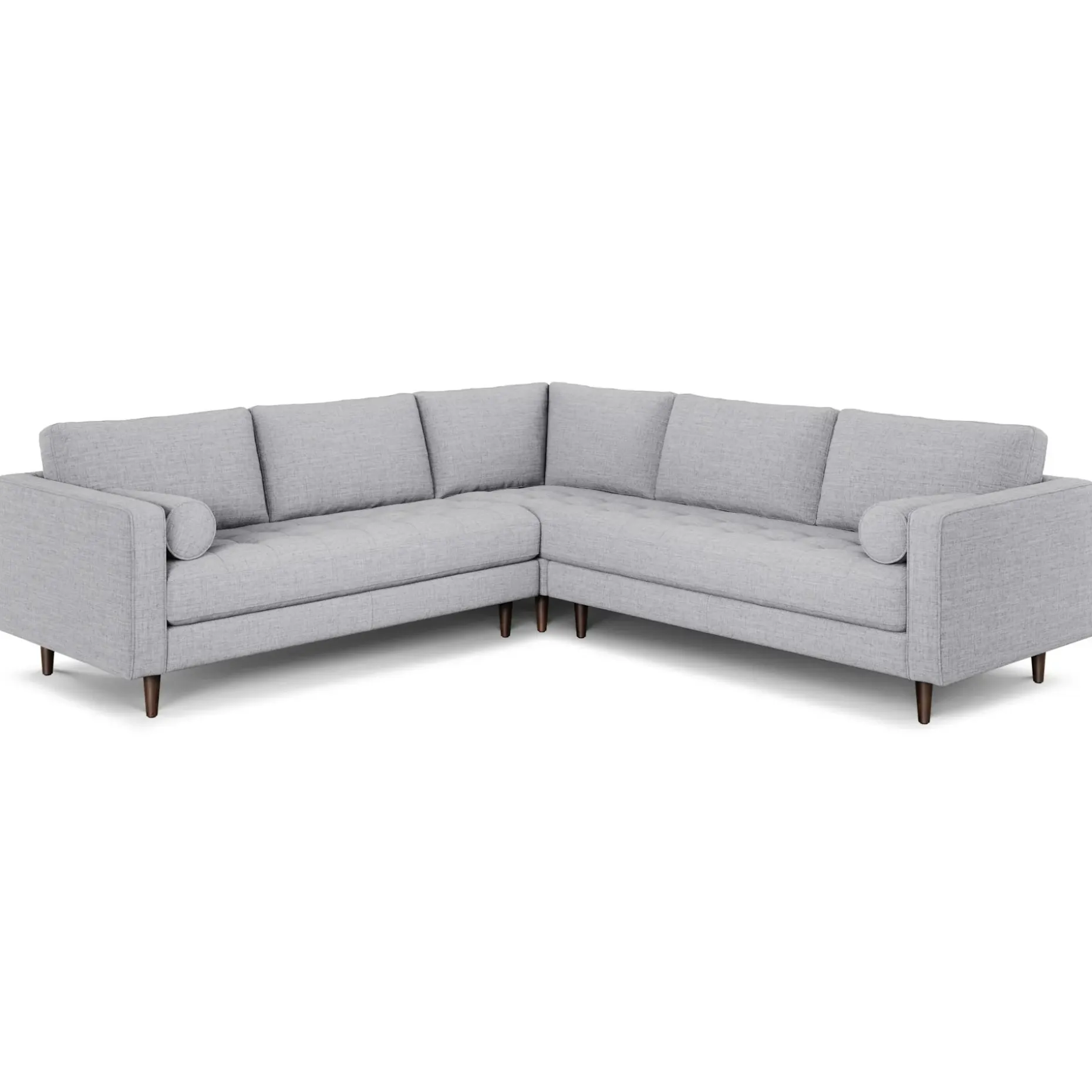 Sven 107" Tufted Corner Sectional - Stone Gray