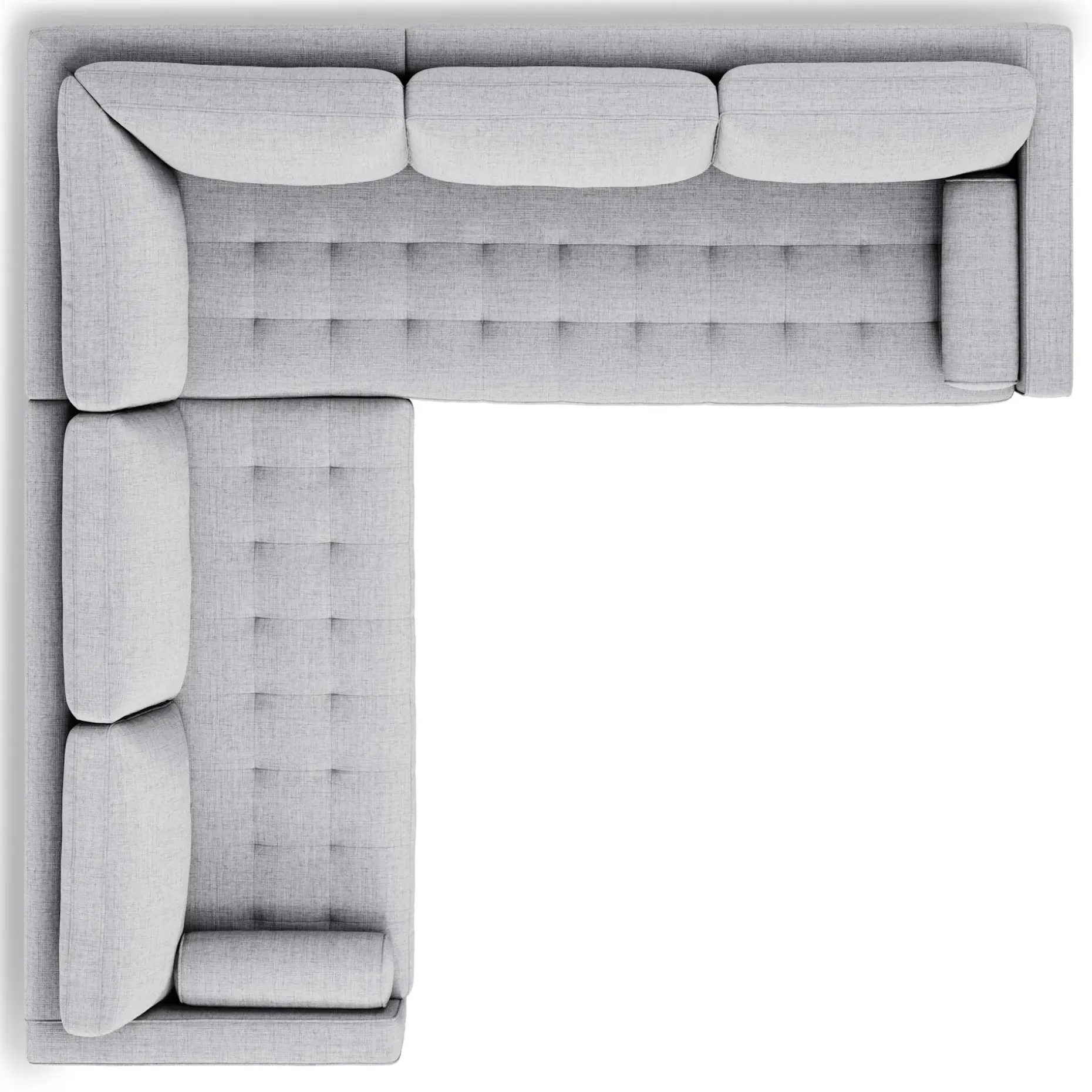 Sven 107" Tufted Corner Sectional - Stone Gray