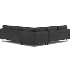 Sven 107" Tufted Corner Sectional Sofa - Napa Charcoal