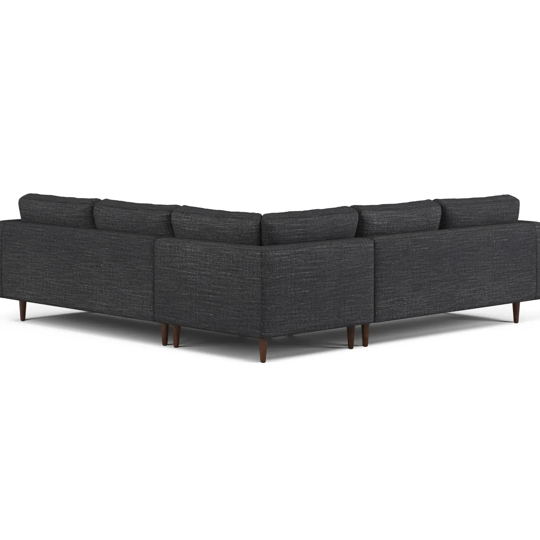 Sven 107" Tufted Corner Sectional Sofa - Napa Charcoal